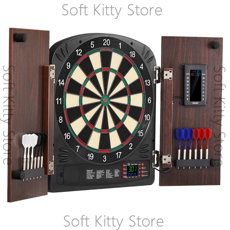 Dartboard and Cabinet Set Hide - Electronic Dartboard Cabinet review and price