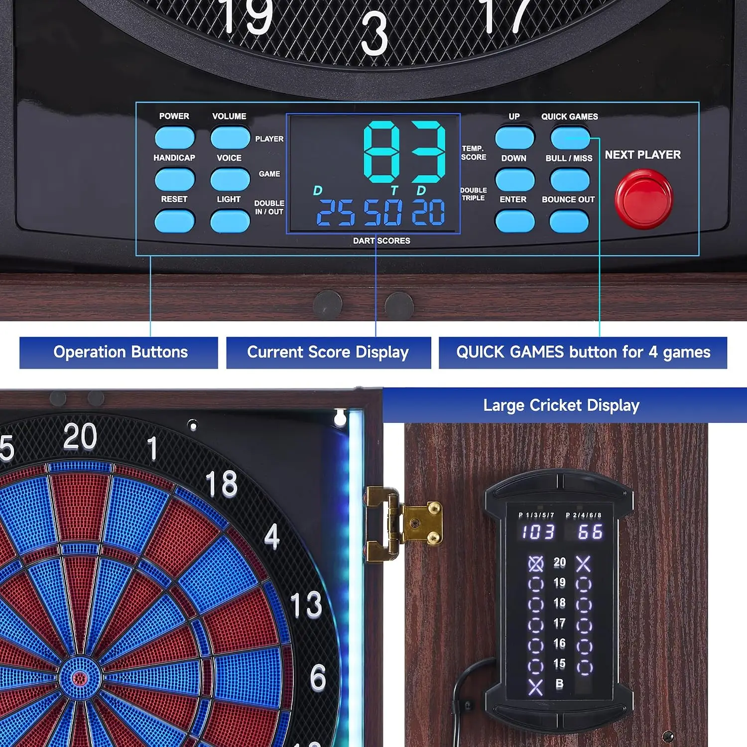 Electronic Dartboard Cabinet S - Electronic Dartboard Cabinet review and price