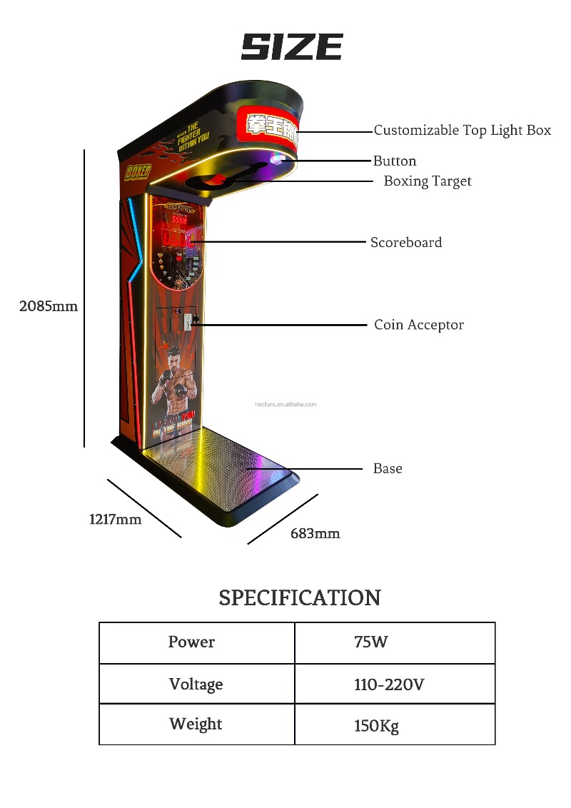 Street Amusement Coin Operated - Boxing Machine Arcade review and price