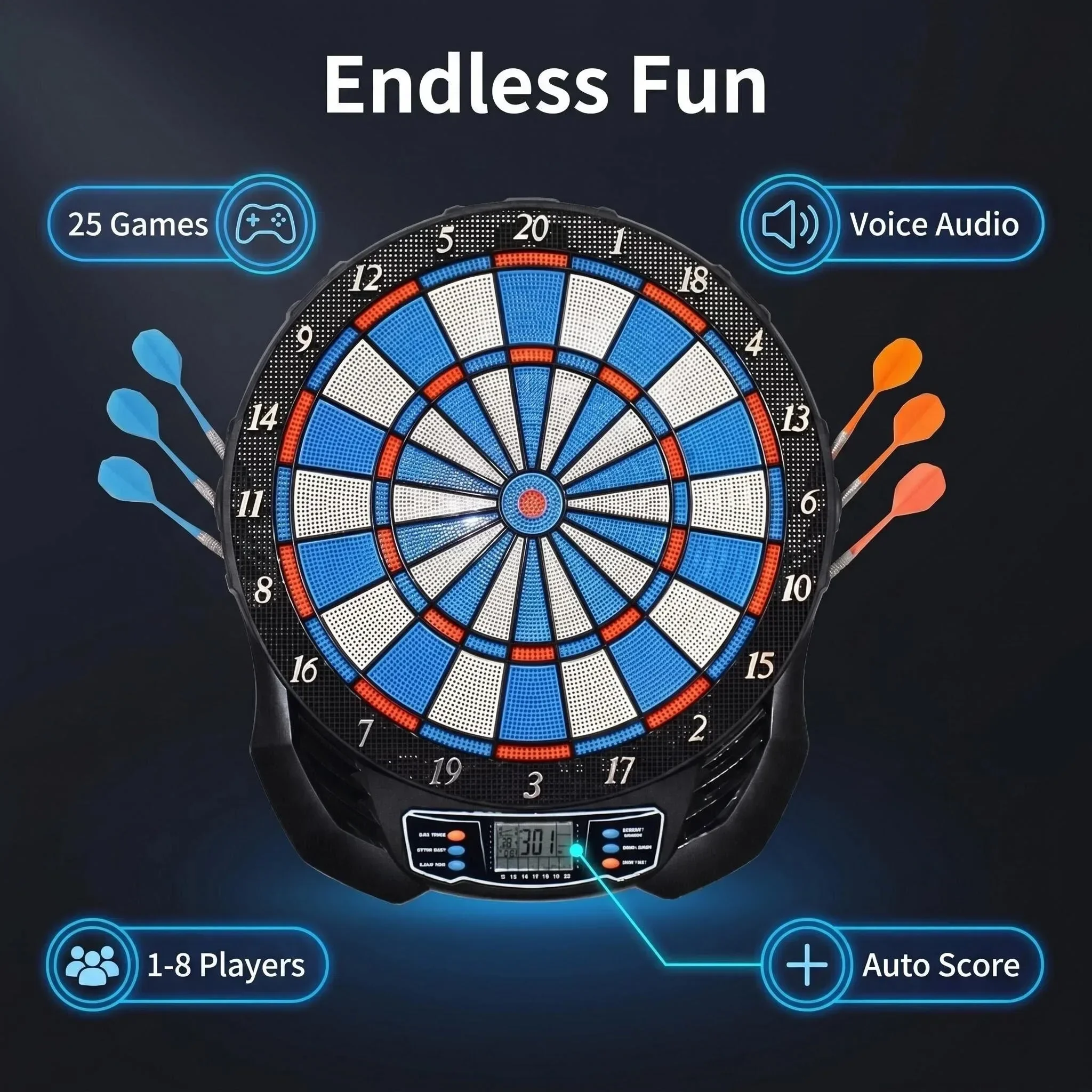 DartVibe Advanced Electronic D - Electronic Dartboard Cabinet review and price