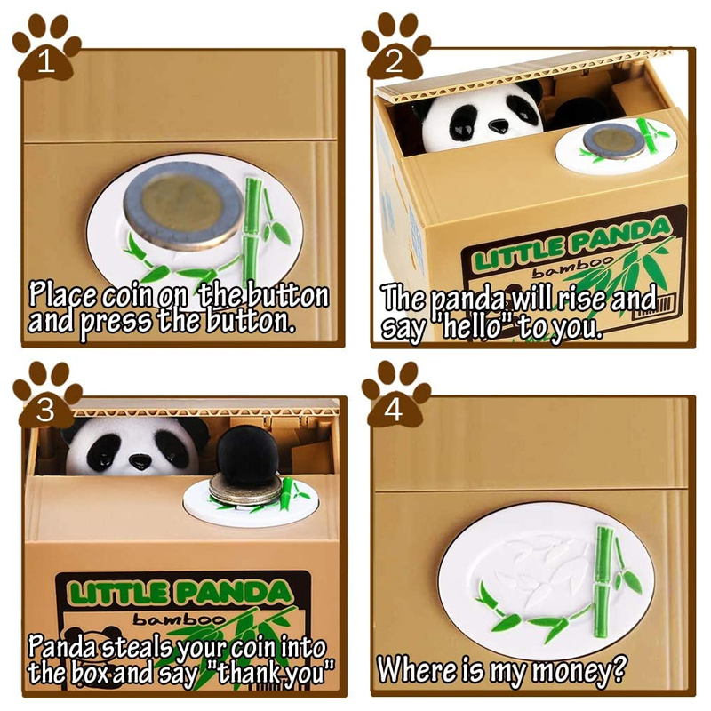 Cat Panda Stealing Coin Money  - Coin Operated Kiddie Ride review and price