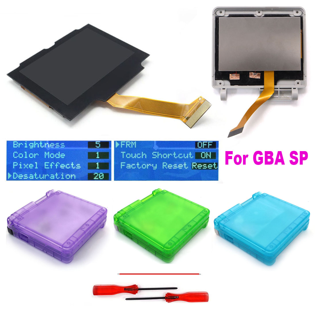 HISPEEDIDO For GBA SP IPS V5 S - Lcd Screen Arcade review and price