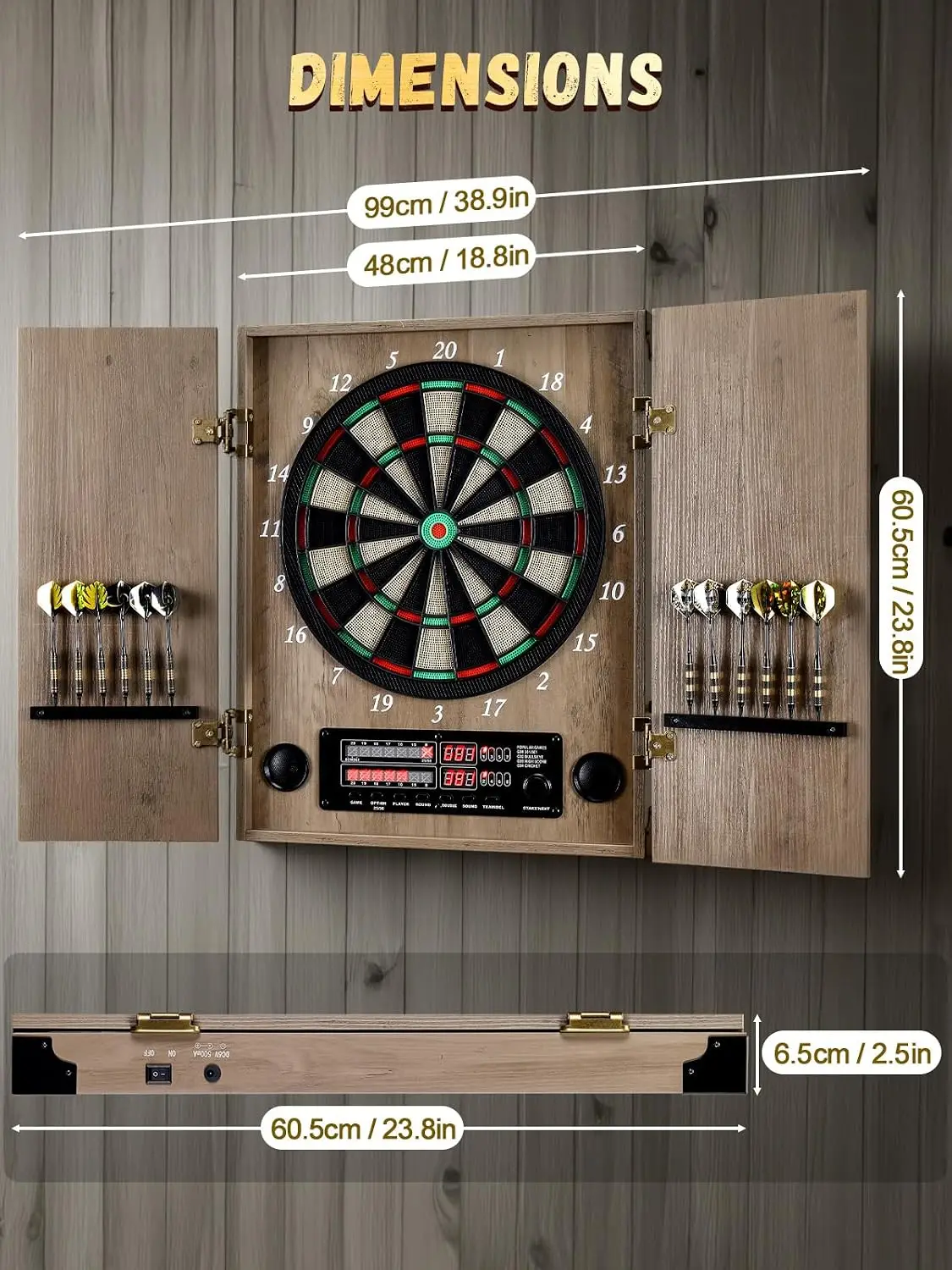 Electronic Dart Board, Decorat - Electronic Dartboard Cabinet review and price